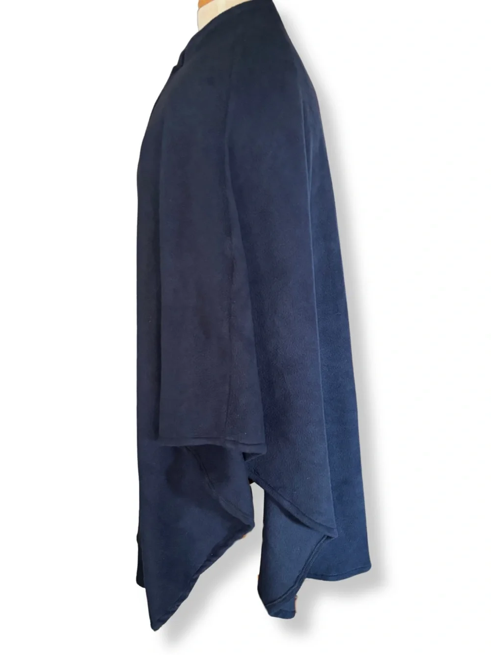 Vintage Anthony Richards Navy Fleece Cape Poncho Made in USA One Size On Trend